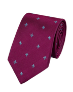Charles Tyrwhitt Silk Fleur de Lys Tie - Blackberry Purple