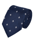 Charles Tyrwhitt Silk Fleur de Lys Tie - French Blue