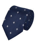 Charles Tyrwhitt Silk Fleur de Lys Tie - French Blue