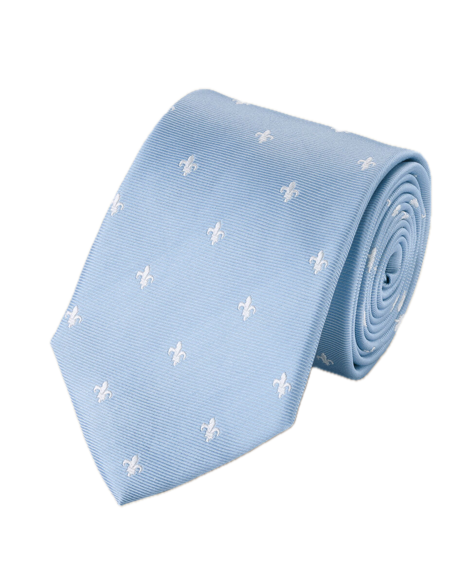 Charles Tyrwhitt Silk Fleur de Lys Tie - Sky Blue