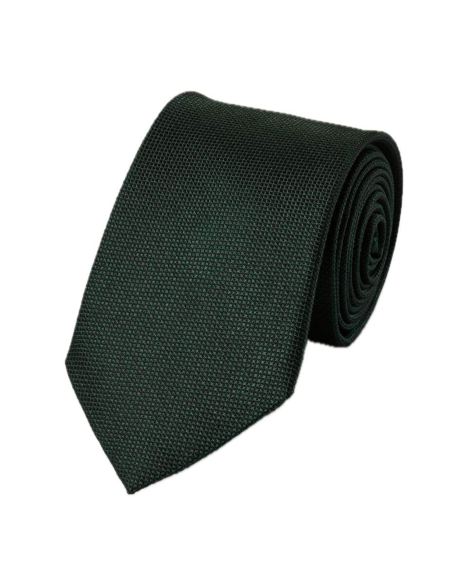 Charles Tyrwhitt Silk Textured Tie - Dark Green