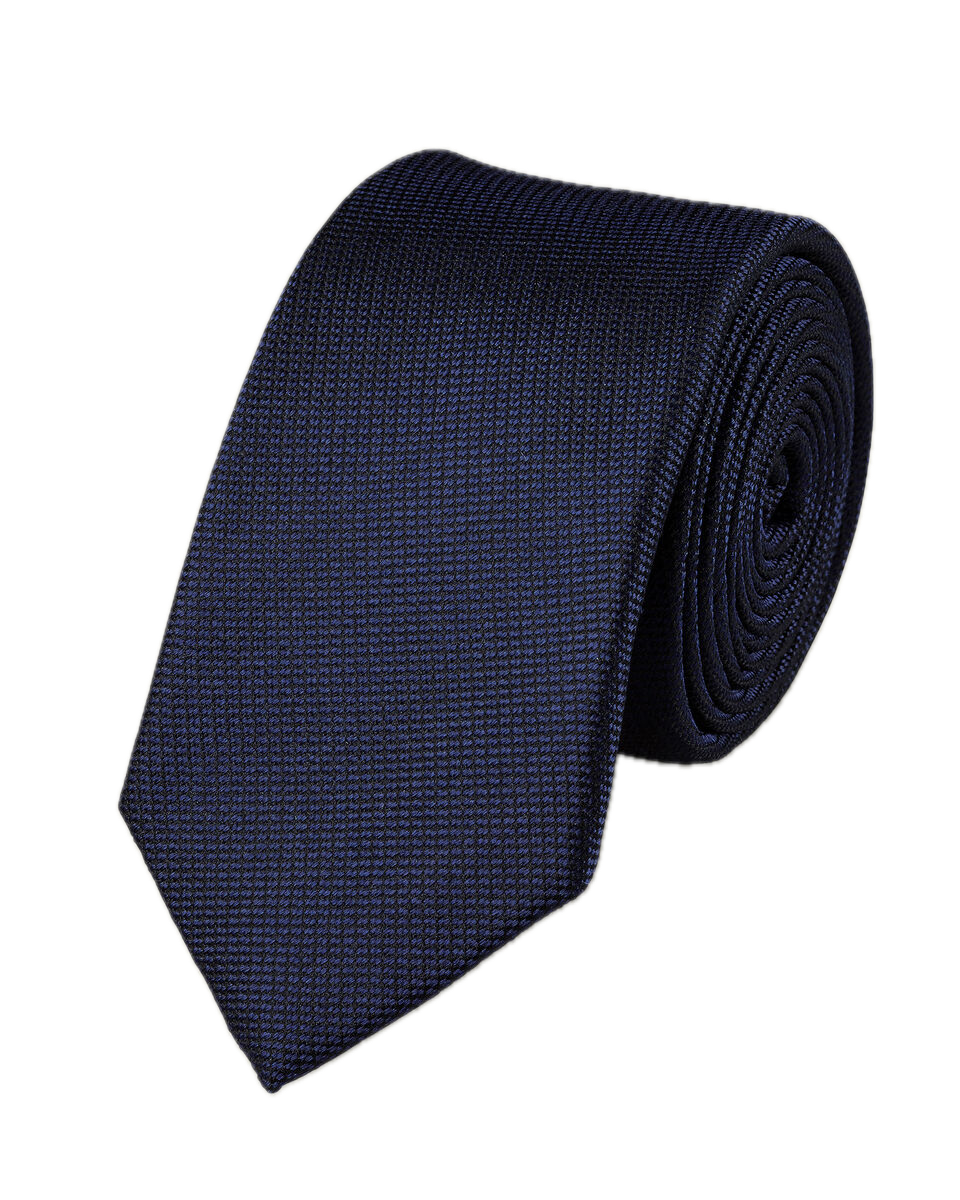 Charles Tyrwhitt Silk Textured Slim Tie - French Blue