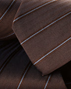 Charles Tyrwhitt Silk Stripe Tie - Brown