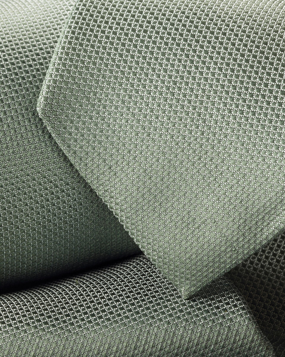 Charles Tyrwhitt Silk Textured Tie - Sage Green