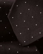 Charles Tyrwhitt Silk Spot Tie - Chocolate Brown