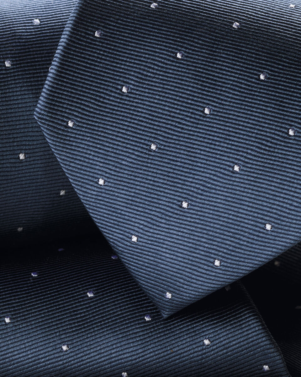 Charles Tyrwhitt Spot Silk Tie - Black