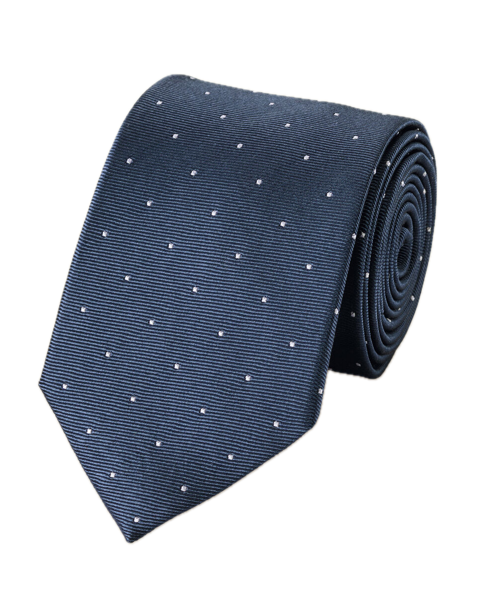 Charles Tyrwhitt Spot Silk Tie - Black