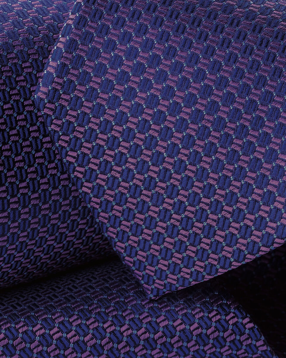 Charles Tyrwhitt Silk Patterned Tie - Purple