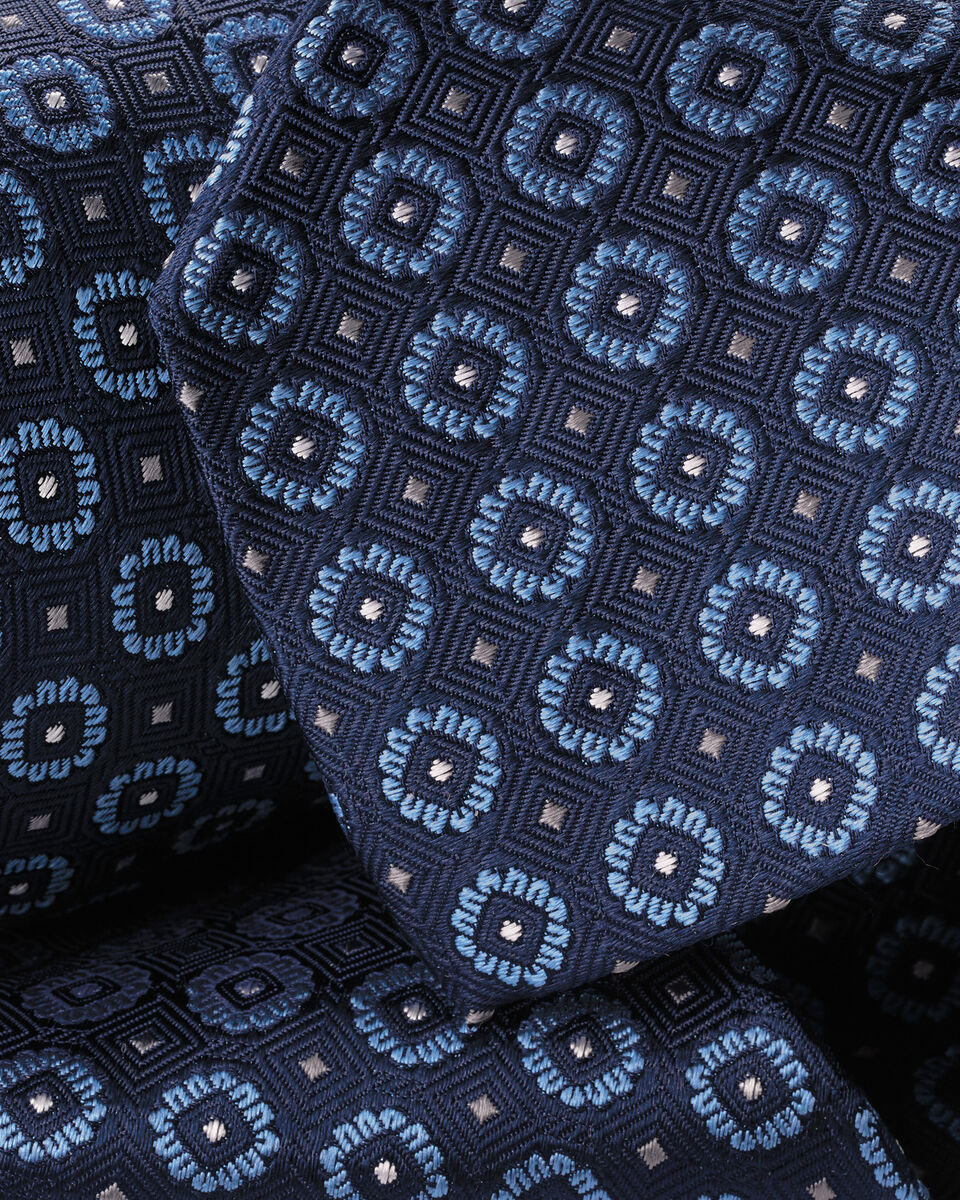Charles Tyrwhitt Silk Medallion Tie - French Blue