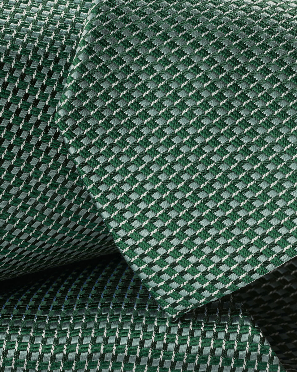 Charles Tyrwhitt Silk Patterned Tie - Deep Green