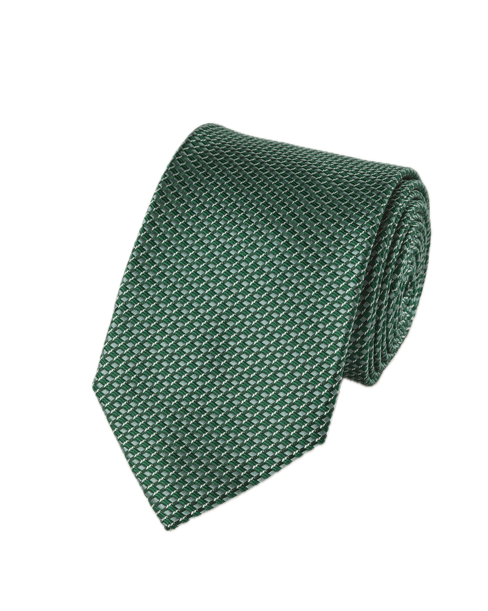 Charles Tyrwhitt Silk Patterned Tie - Deep Green