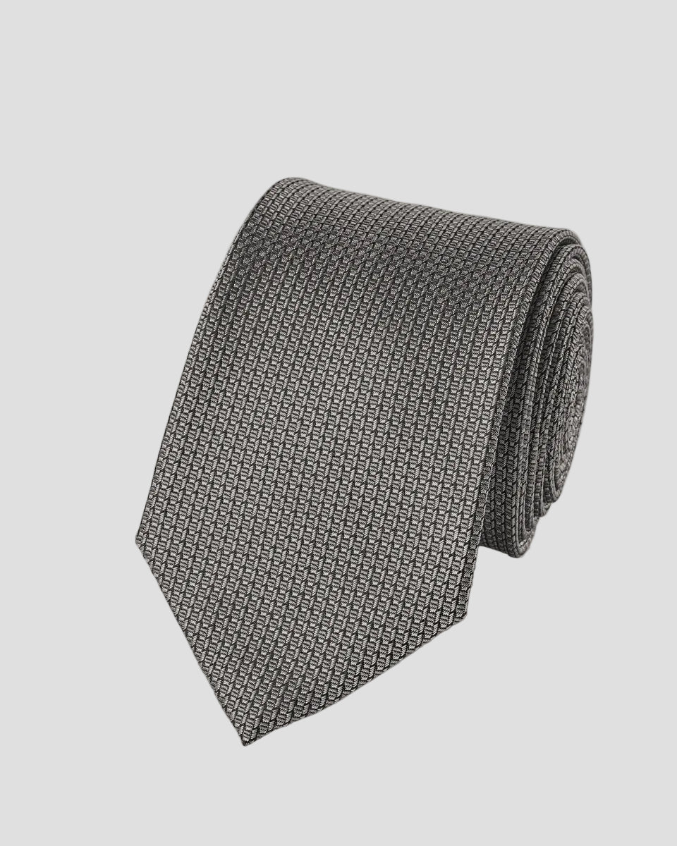 Charles Tyrwhitt Silk Patterned Tie - Grey