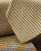 Charles Tyrwhitt Silk Patterned Tie - Lemon & Blue
