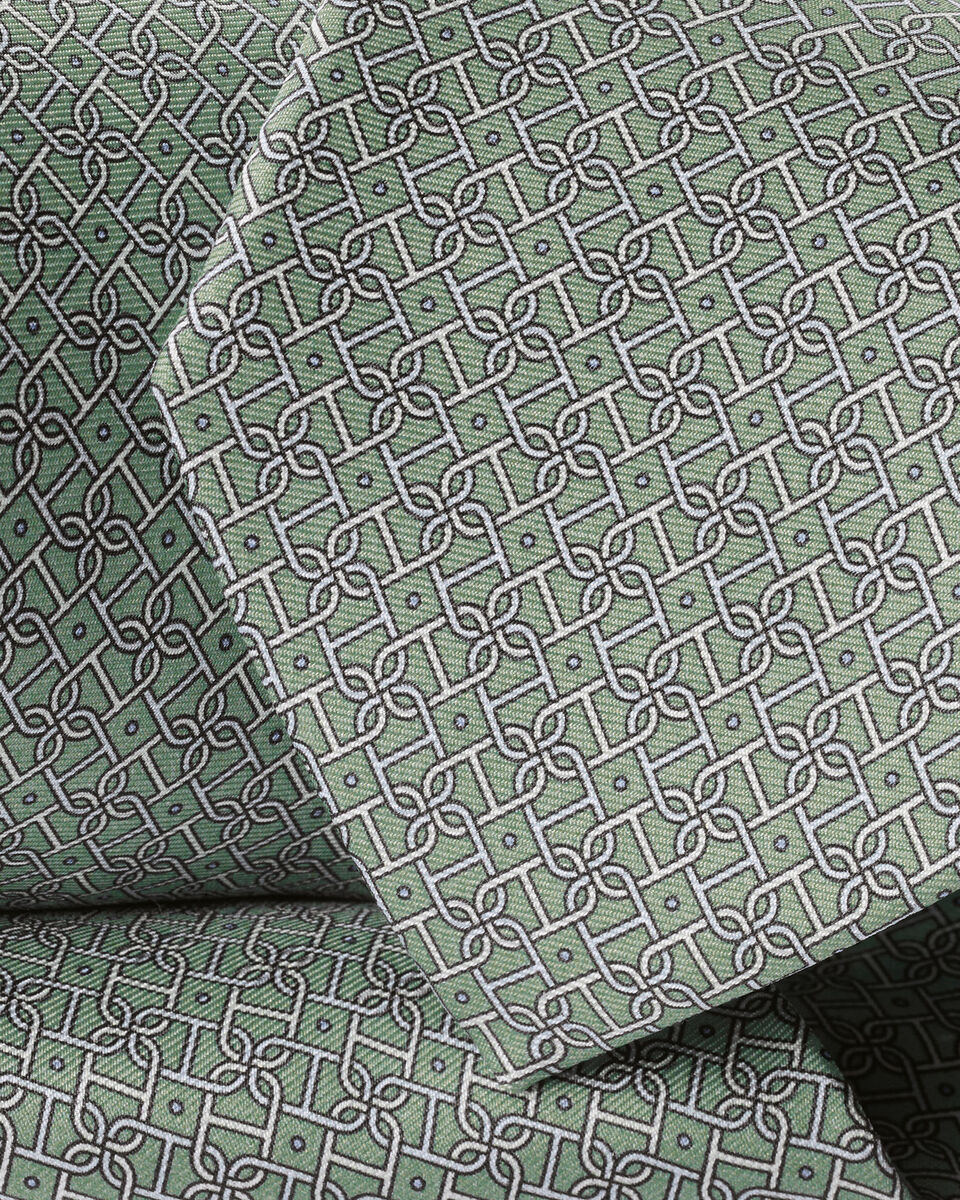 Charles Tyrwhitt Silk Print Tie - Light Green