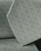 Charles Tyrwhitt Silk Print Tie - Light Green