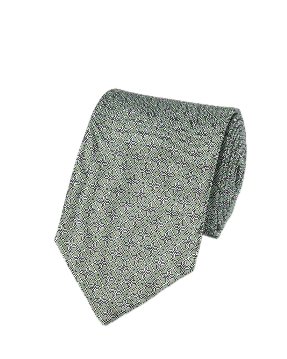 Charles Tyrwhitt Silk Print Tie - Light Green