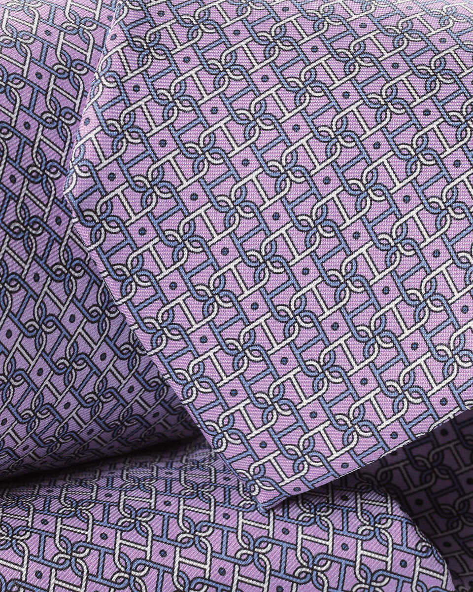 Charles Tyrwhitt Silk Print Tie - Lilac Purple