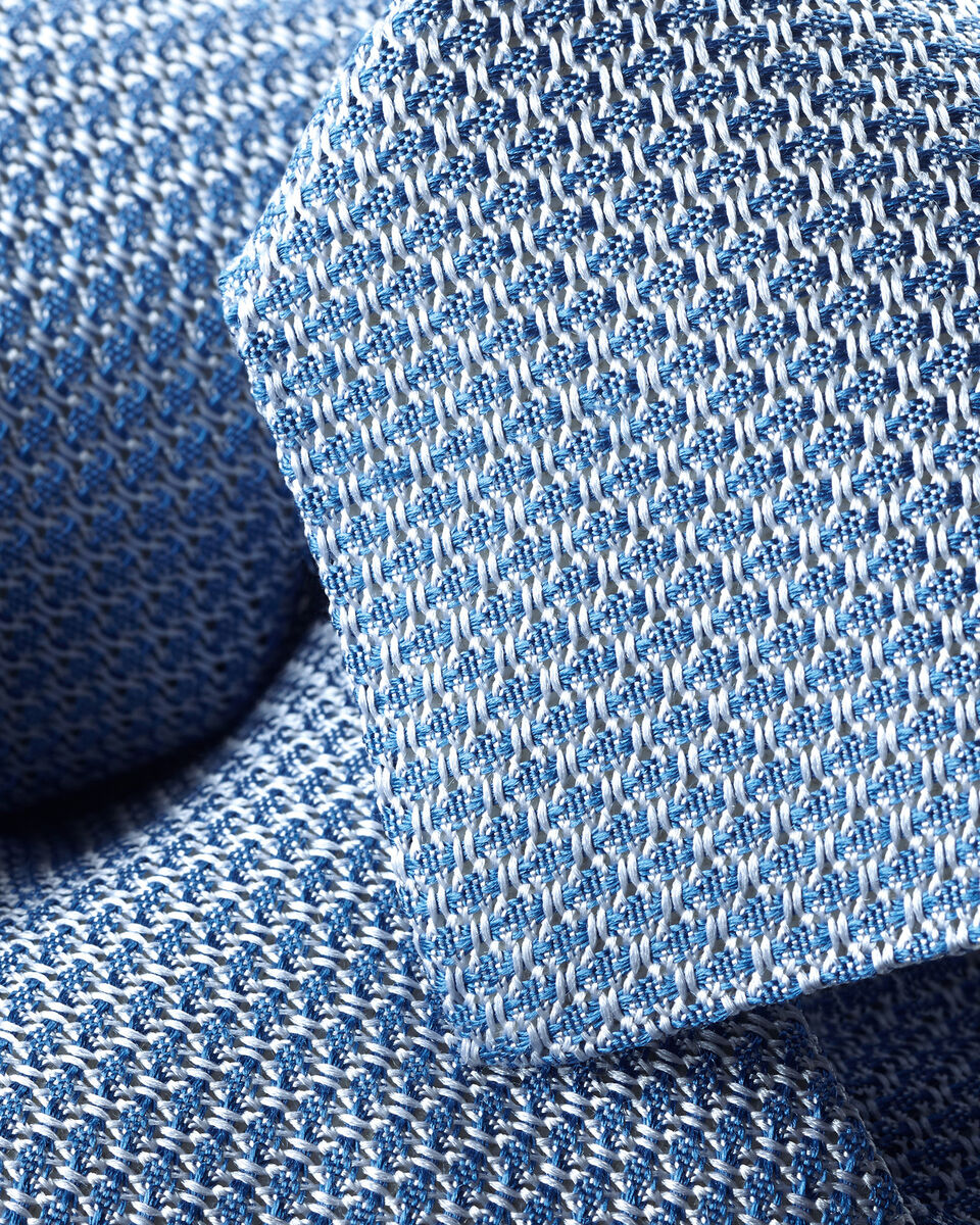 Charles Tyrwhitt Italian Silk Grenadine Tie - Light Blue