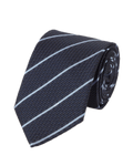 Charles Tyrwhitt Silk Grenadine Stripe Tie - Navy & Sky Blue