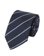 Charles Tyrwhitt Silk Grenadine Stripe Tie - Navy & Sky Blue