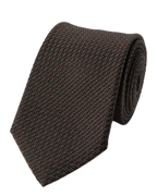 Charles Tyrwhitt Italian Silk Grenadine Tie - Chocolate Brown