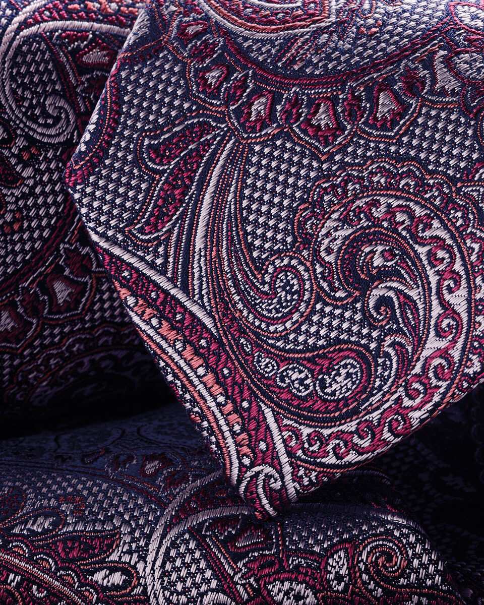 Charles Tyrwhitt Silk Paisley Tie - Dark Pink