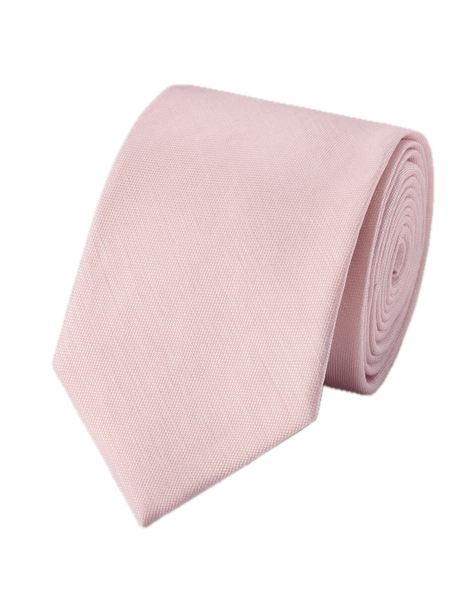 Charles Tyrwhitt Linen Silk Tie - Light Pink