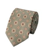 Charles Tyrwhitt Linen Silk Tie - Mid Green