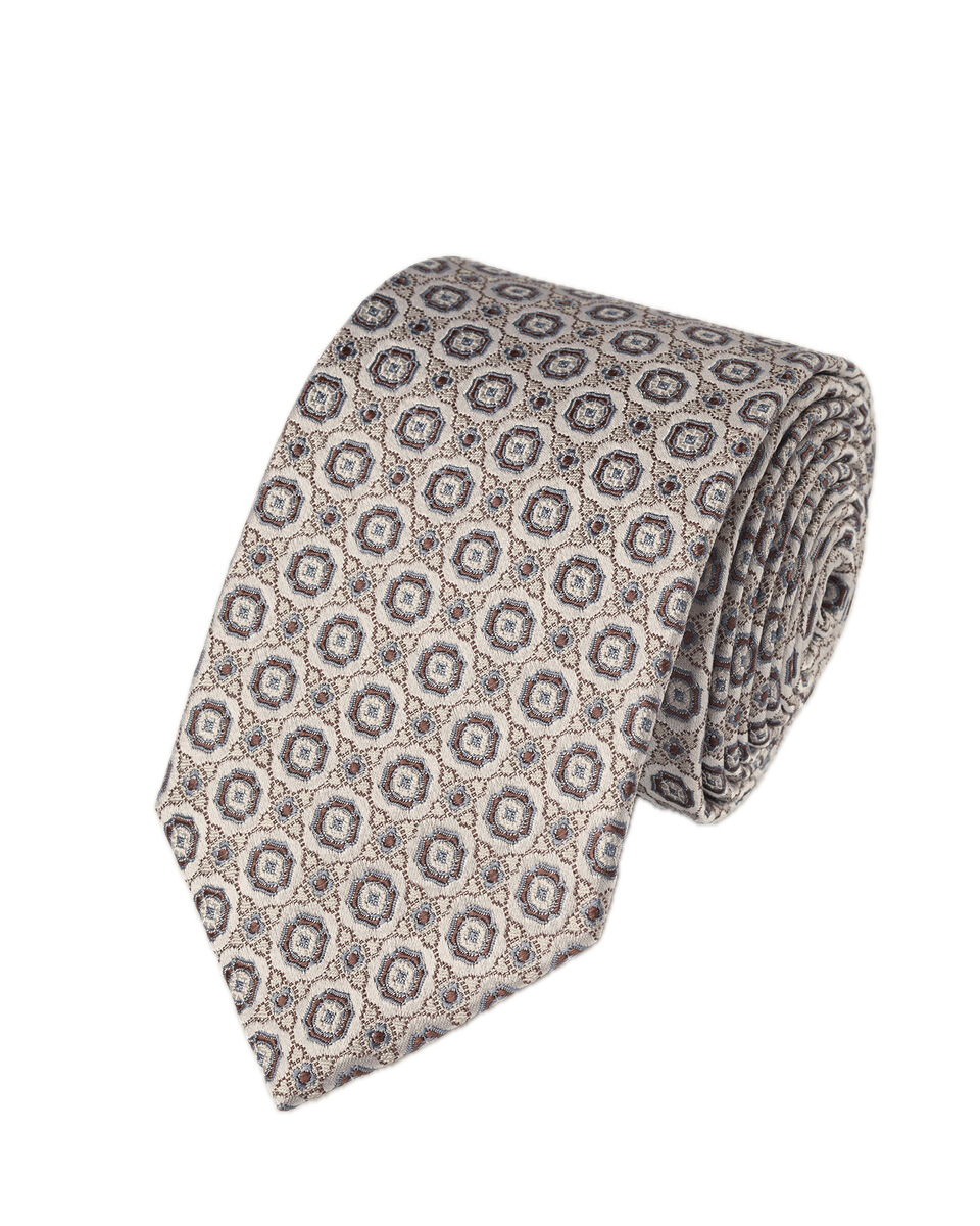 Charles Tyrwhitt Silk Geo Tie - Ivory