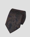 Charles Tyrwhitt Silk Paisley Tie - Navy & Camel