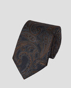 Charles Tyrwhitt Silk Paisley Tie - Navy & Camel