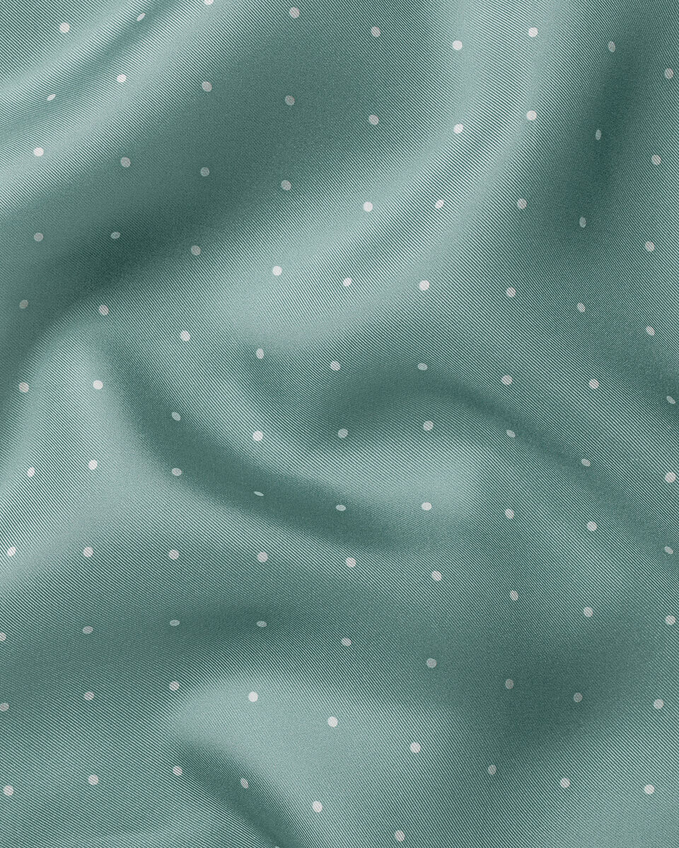 Charles Tyrwhitt Silk Spot Pocket Square - Teal Green
