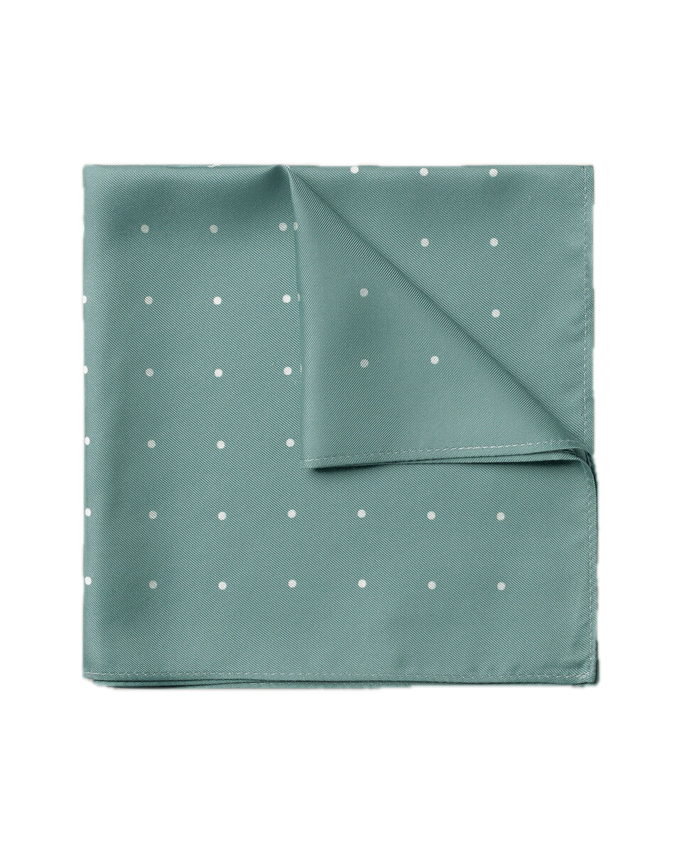 Charles Tyrwhitt Silk Spot Pocket Square - Teal Green