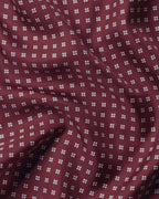 Charles Tyrwhitt Silk Medallion Print Pocket Square - Burgundy