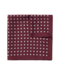 Charles Tyrwhitt Silk Medallion Print Pocket Square - Burgundy