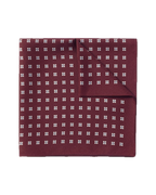 Charles Tyrwhitt Silk Medallion Print Pocket Square - Burgundy