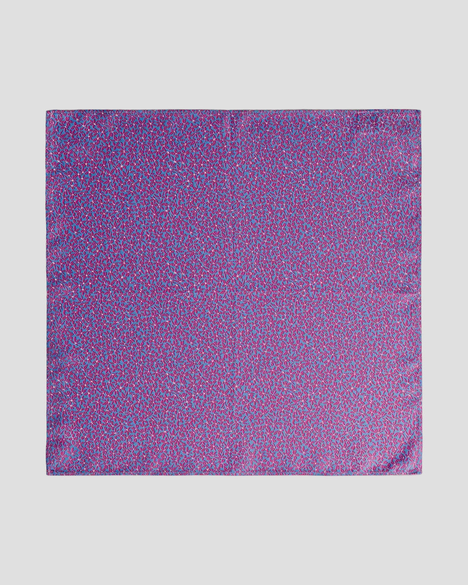 Charles Tyrwhitt Silk Floral Pocket Square - Cornflower Blue & Pink