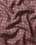 Charles Tyrwhitt Wool Silk Medallion Print Pocket Square - Dark Pink