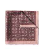 Charles Tyrwhitt Wool Silk Medallion Print Pocket Square - Dark Pink