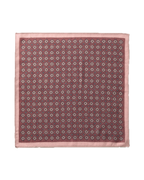 Charles Tyrwhitt Wool Silk Medallion Print Pocket Square - Dark Pink