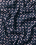 Charles Tyrwhitt Wool Silk Medallion Print Pocket Square - French Blue