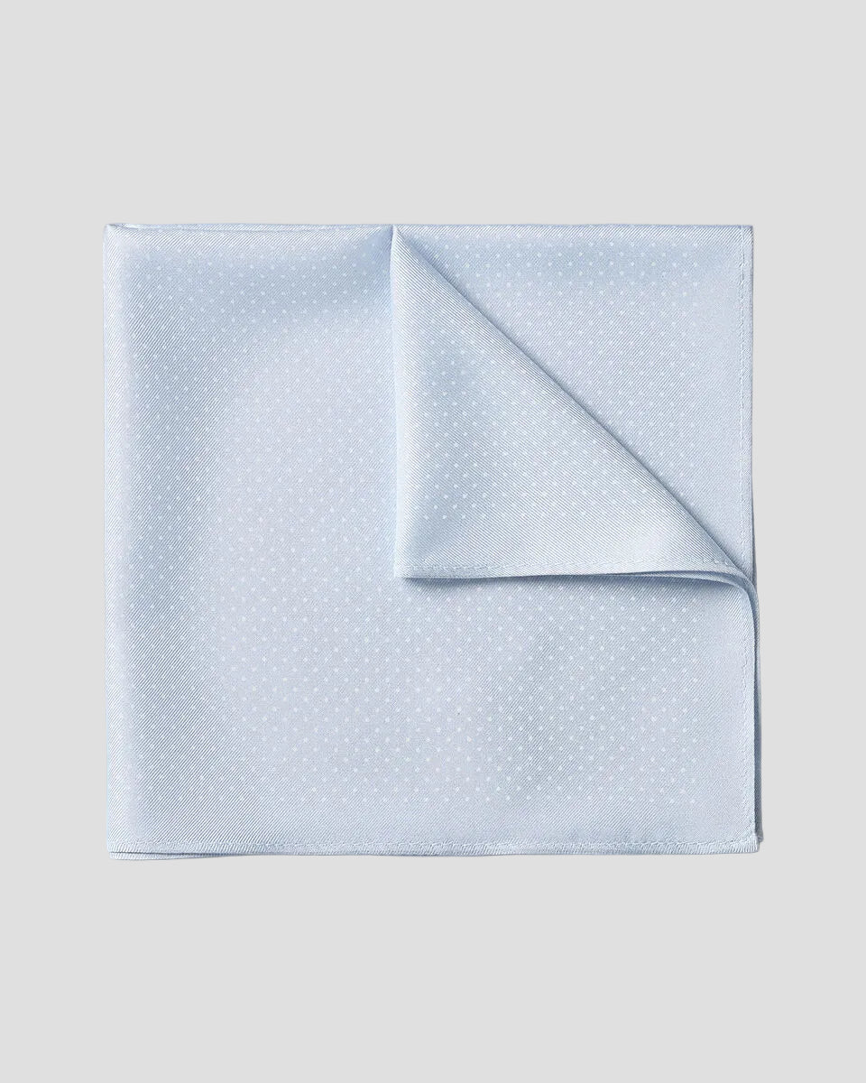 Charles Tyrwhitt Silk Spot Pocket Square - Light Blue