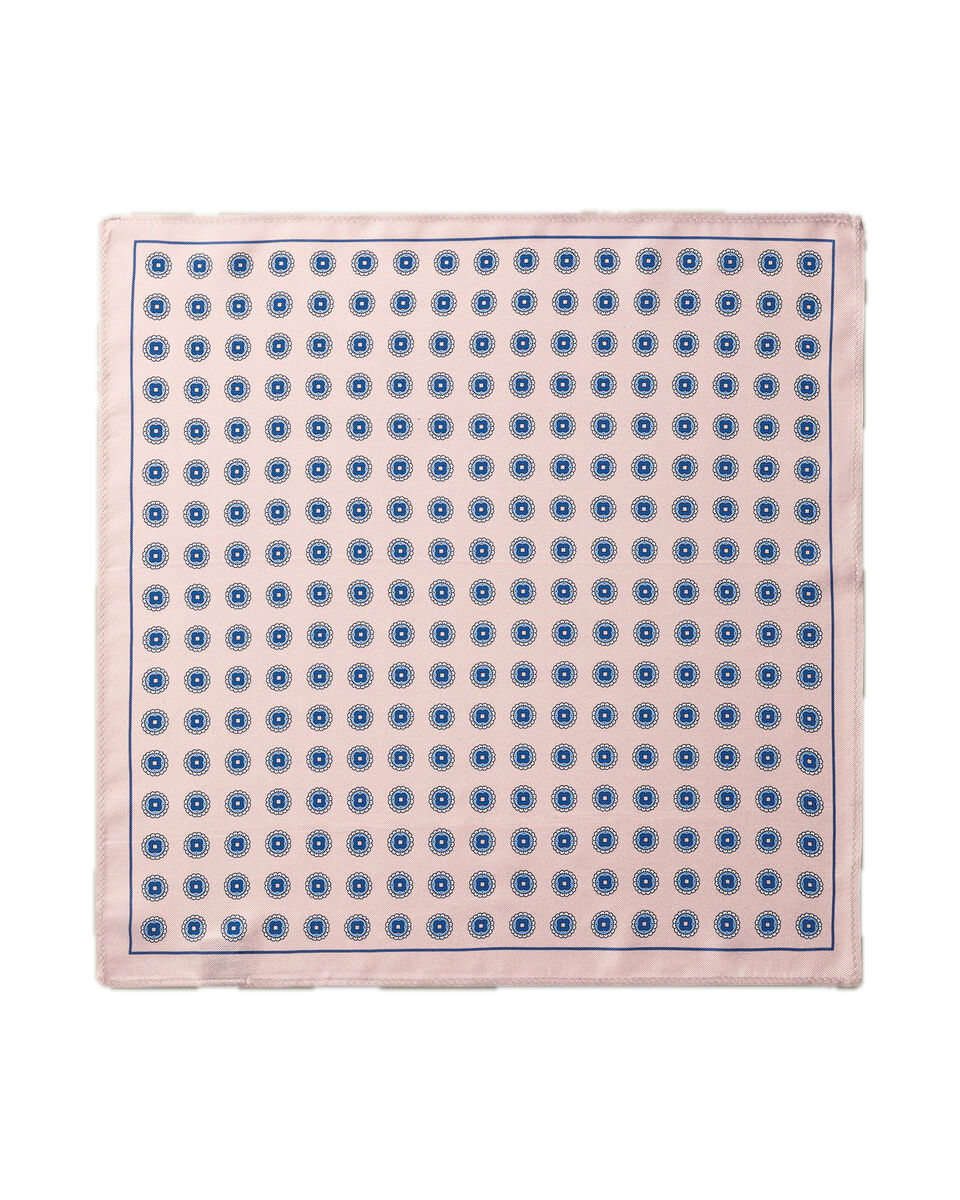 Charles Tyrwhitt Silk Medallion Print Pocket Square - Pink