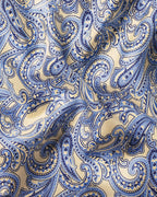 Charles Tyrwhitt Silk Paisley Pocket Square - Stone & Blue