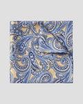 Charles Tyrwhitt Silk Paisley Pocket Square - Stone & Blue