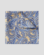 Charles Tyrwhitt Silk Paisley Pocket Square - Stone & Blue