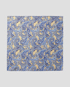 Charles Tyrwhitt Silk Paisley Pocket Square - Stone & Blue