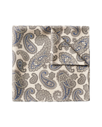 Charles Tyrwhitt Silk Paisley Pocket Square - Ivory