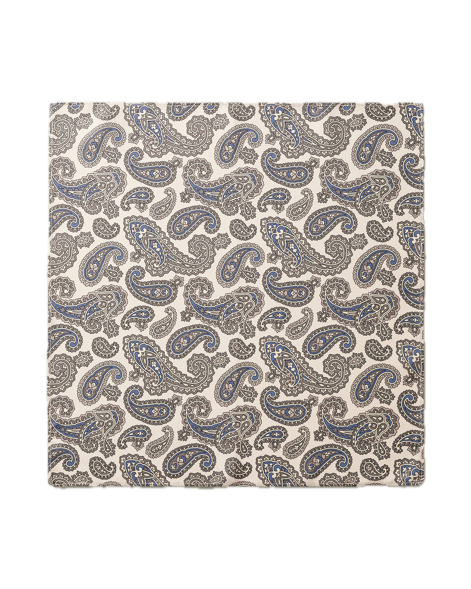 Charles Tyrwhitt Silk Paisley Pocket Square - Ivory