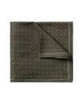 Charles Tyrwhitt Linen Silk Spot Pocket Square - Olive Green